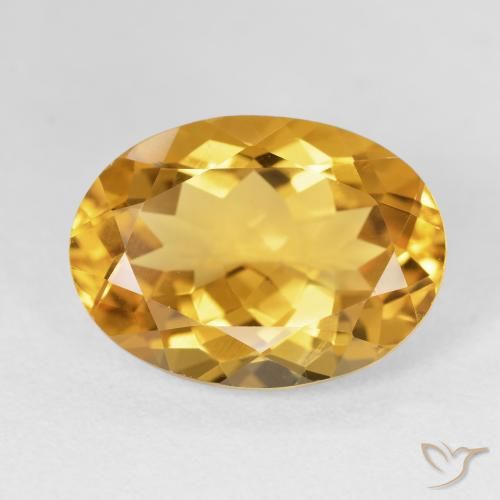 11.61ct Naturale Arancio dorato Citrino, Ovale, VVS