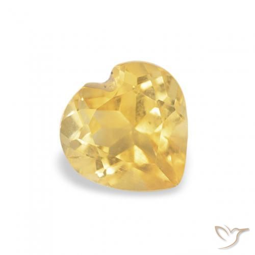 0.50ct Naturale Oro medio Citrino, Cuore, VS
