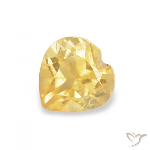 Citrino Oro medio naturale da 0.50 ct, Cuore, VS