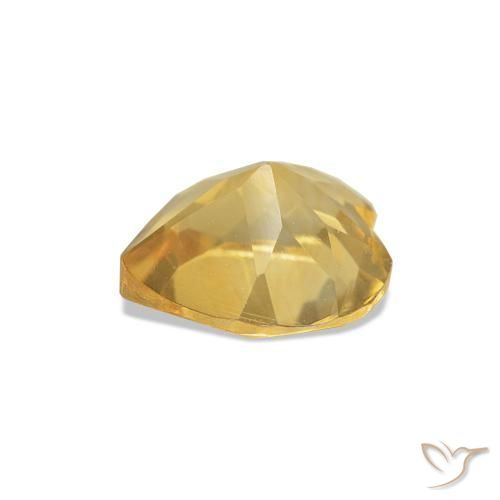 Citrino Giallo chiaro naturale da 0.63 ct, Cuore, VVS-VS