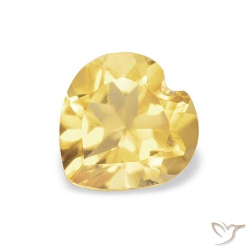 0.69ct Naturale Dorato medio Citrino, Cuore, VVS-VS