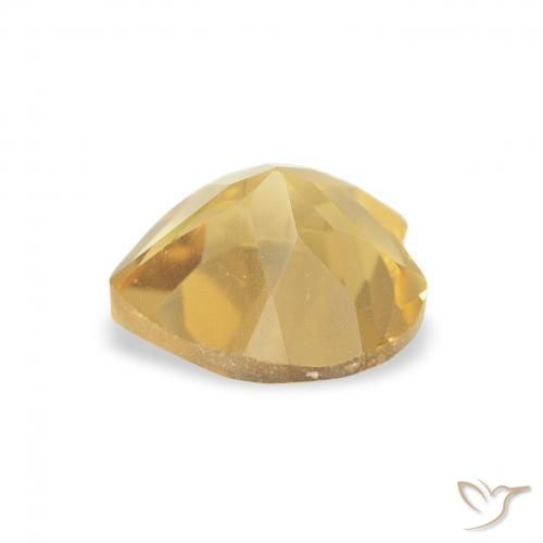 Citrino Dorato medio naturale da 0.69 ct, Cuore, VVS-VS