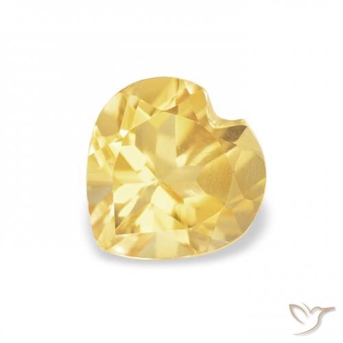 0.69ct Naturale Dorato medio Citrino, Cuore, VVS-VS