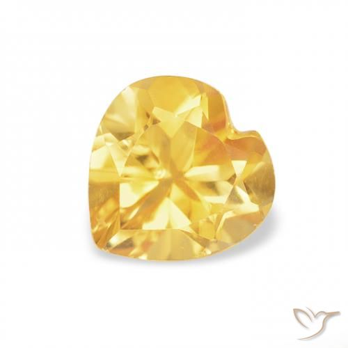 0.74ct Naturale Arancio dorato Citrino, Cuore, VVS-VS