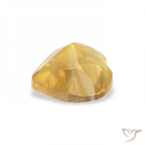 Citrino Arancio dorato naturale da 0.74 ct, Cuore, VVS-VS