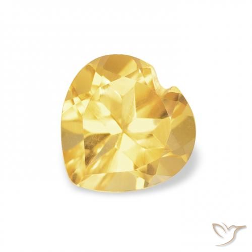 0.72ct Naturale Arancio dorato Citrino, Cuore, VVS-VS