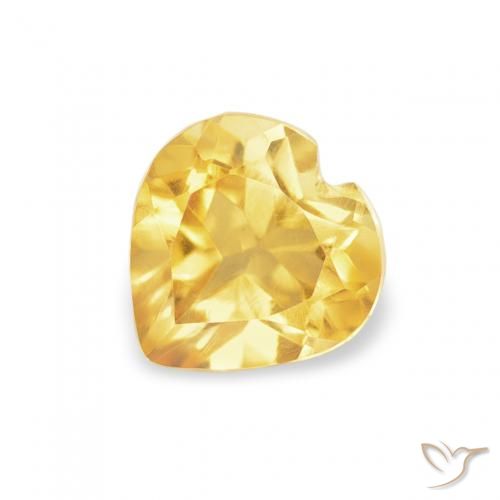 0.48ct Naturale Dorato medio Citrino, Cuore, VVS-VS