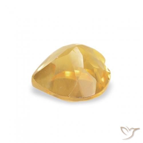 Citrino Dorato medio naturale da 0.48 ct, Cuore, VVS-VS