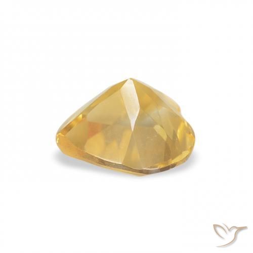 Citrino Arancio dorato naturale da 0.64 ct, Cuore, VVS-VS