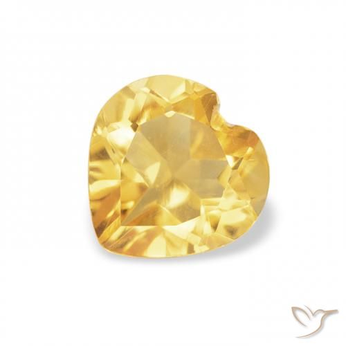 0.67ct Naturale Arancio dorato Citrino, Cuore, VVS-VS