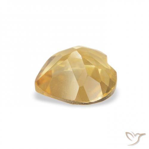 Citrino Arancio dorato naturale da 0.67 ct, Cuore, VVS-VS