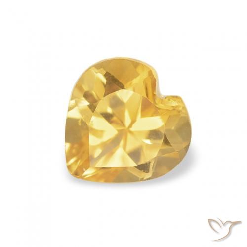 0.46ct Naturale Arancio dorato Citrino, Cuore, VVS-VS