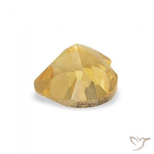 Citrino Arancio dorato naturale da 0.46 ct, Cuore, VVS-VS