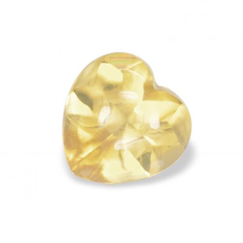 0.92ct Naturale Giallo chiaro Citrino, Cuore, Trasparente