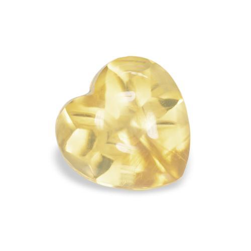 Citrino Giallo chiaro naturale da 0.92 ct, Cuore, Trasparente