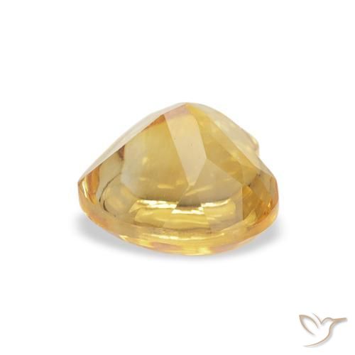 Citrino Medium Light Orange-Gold naturale da 1.00 ct, Cuore, Trasparente