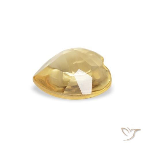 Citrino Oro chiaro naturale da 0.68 ct, Cuore, Trasparente