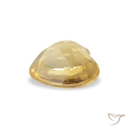 Citrino Giallo chiaro naturale da 0.74 ct, Cuore, Trasparente