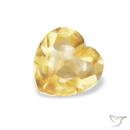 0.76ct Naturale Arancio dorato Citrino, Cuore, Trasparente
