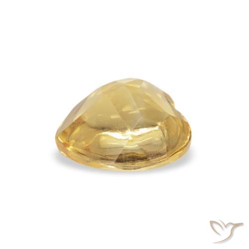 Citrino Arancio dorato naturale da 0.76 ct, Cuore, Trasparente