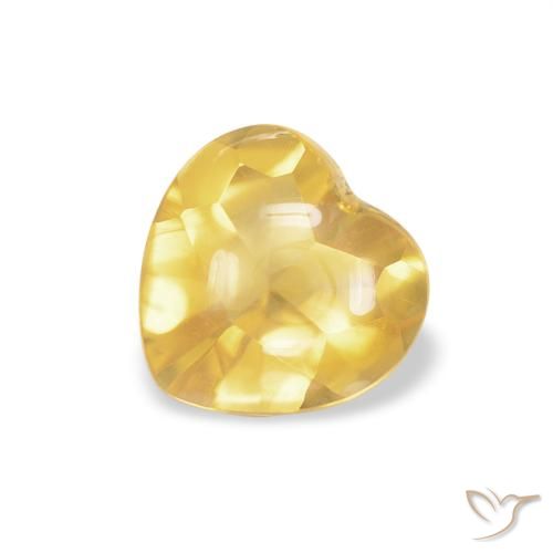0.76ct Naturale Oro medio Citrino, Cuore, Trasparente