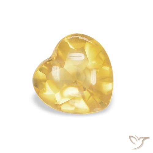 Citrino Oro medio naturale da 0.76 ct, Cuore, Trasparente