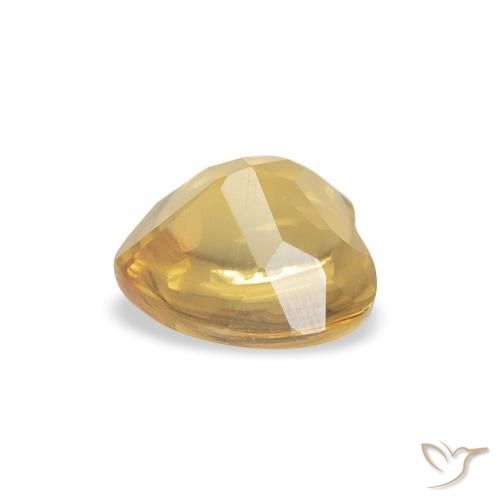 Citrino Oro medio naturale da 0.76 ct, Cuore, Trasparente