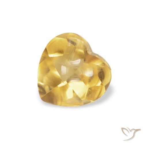 Citrino Oro medio naturale da 0.67 ct, Cuore, Trasparente