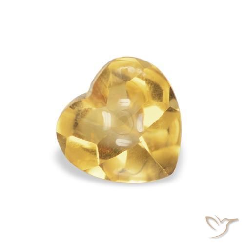 Citrino Oro medio naturale da 0.67 ct, Cuore, Trasparente