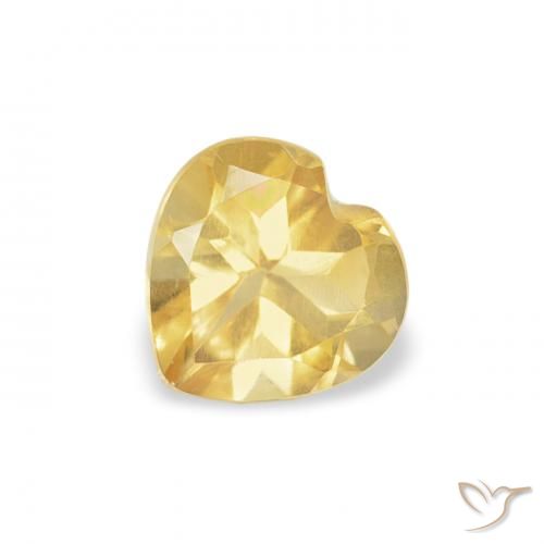 0.42ct Naturale Giallo Toscana Citrino, Cuore, VS