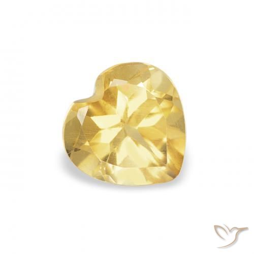 Citrino Giallo Toscana naturale da 0.42 ct, Cuore, VS