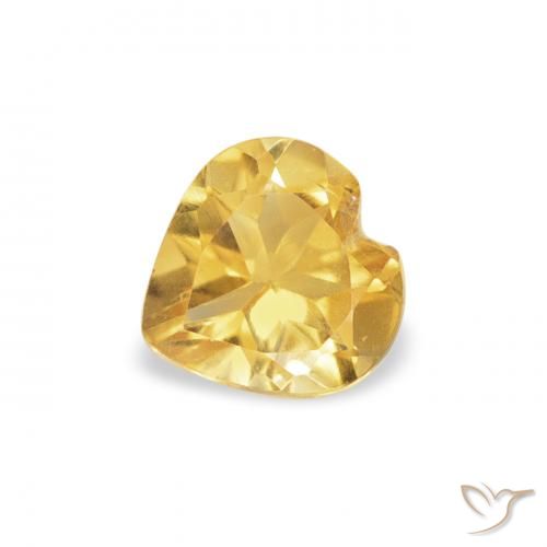 0.34ct Naturale Dorato Citrino, Cuore, VS