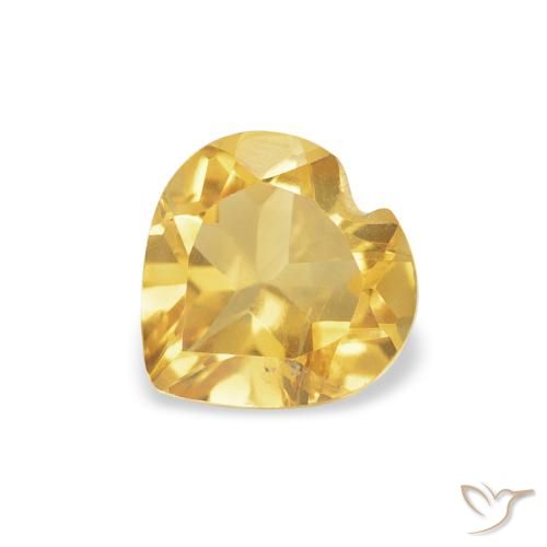 0.70ct Naturale Dorato medio Citrino, Cuore, VS