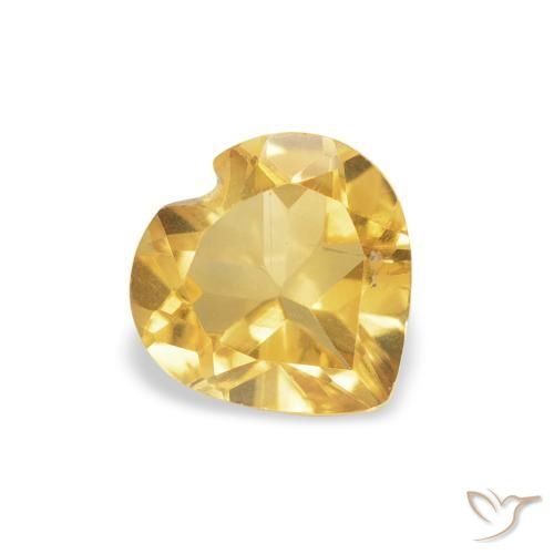 Citrino Dorato medio naturale da 0.70 ct, Cuore, VS