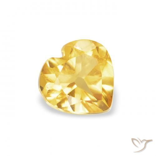 Citrino Arancio dorato naturale da 0.45 ct, Cuore, VS