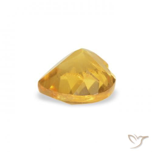 Citrino Arancio dorato naturale da 0.45 ct, Cuore, VS