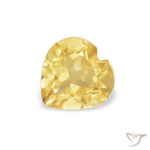 0.44ct Naturale Dorato medio Citrino, Cuore, VS