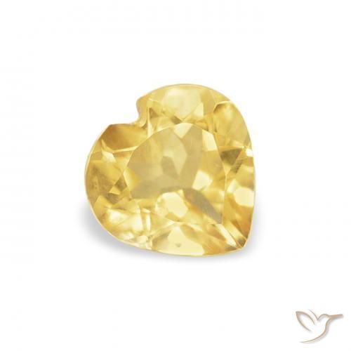 Citrino Dorato medio naturale da 0.44 ct, Cuore, VS