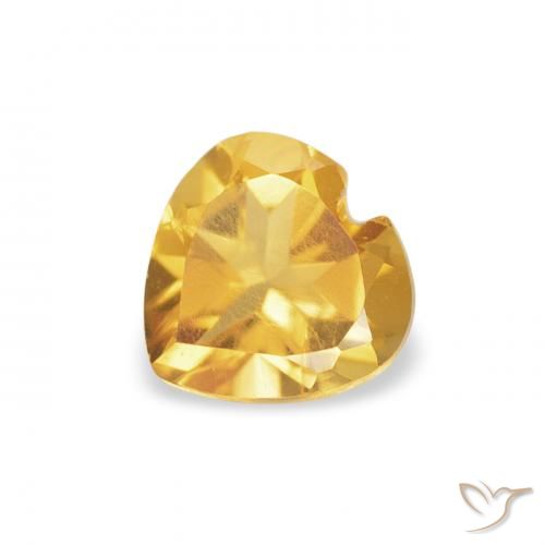 0.42ct Naturale Oro brillante Citrino, Cuore, VS