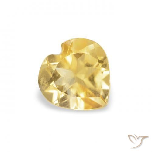 Citrino Arancio dorato naturale da 0.38 ct, Cuore, VS