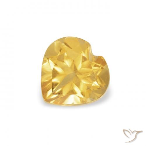 0.48ct Naturale Arancio dorato Citrino, Cuore, VS