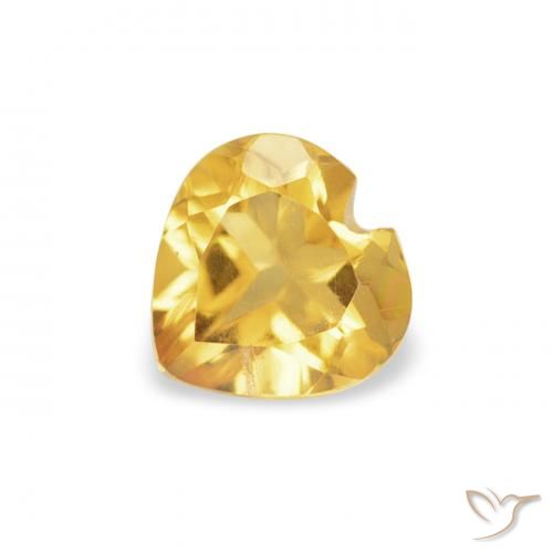 0.39ct Naturale Arancio dorato Citrino, Cuore, VS