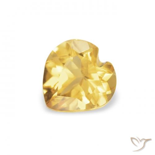 0.37ct Naturale Dorato medio Citrino, Cuore, VS