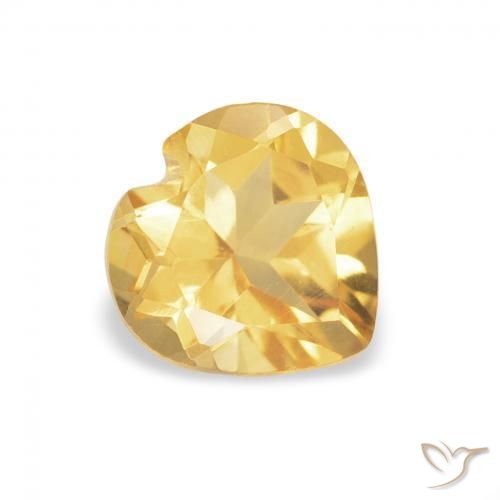 Citrino Dorato medio naturale da 0.74 ct, Cuore, VVS