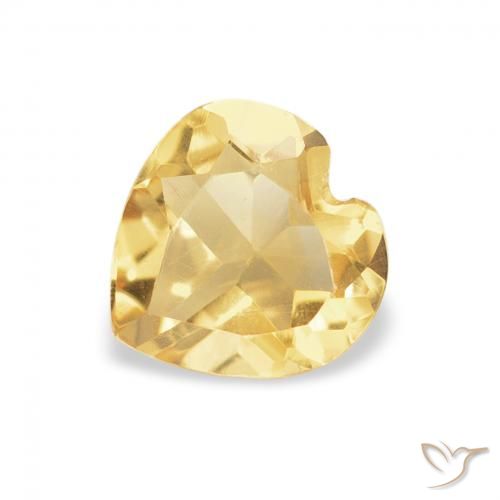 0.57ct Naturale Oro Citrino, Cuore, VVS