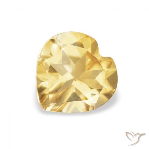 0.62ct Naturale Dorato Citrino, Cuore, VVS