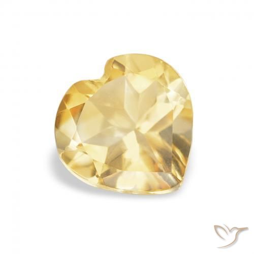 Citrino Dorato naturale da 0.62 ct, Cuore, VVS
