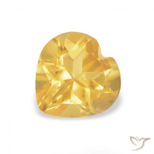 0.74ct Naturale Arancio dorato Citrino, Cuore, VVS