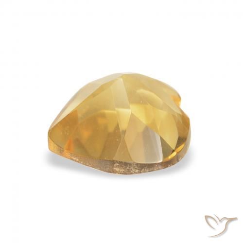 Citrino Oro chiaro naturale da 0.72 ct, Cuore, VVS