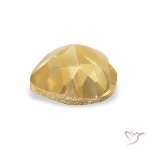 Citrino Giallo dorato chiaro naturale da 0.74 ct, Cuore, VVS